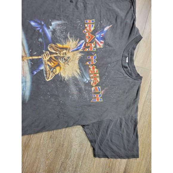 Iron Maiden Vintage 90s UK Shirt Alice Cooper Metallica Megadeth Sabbath Ozzy XL - Picture 4 of 11